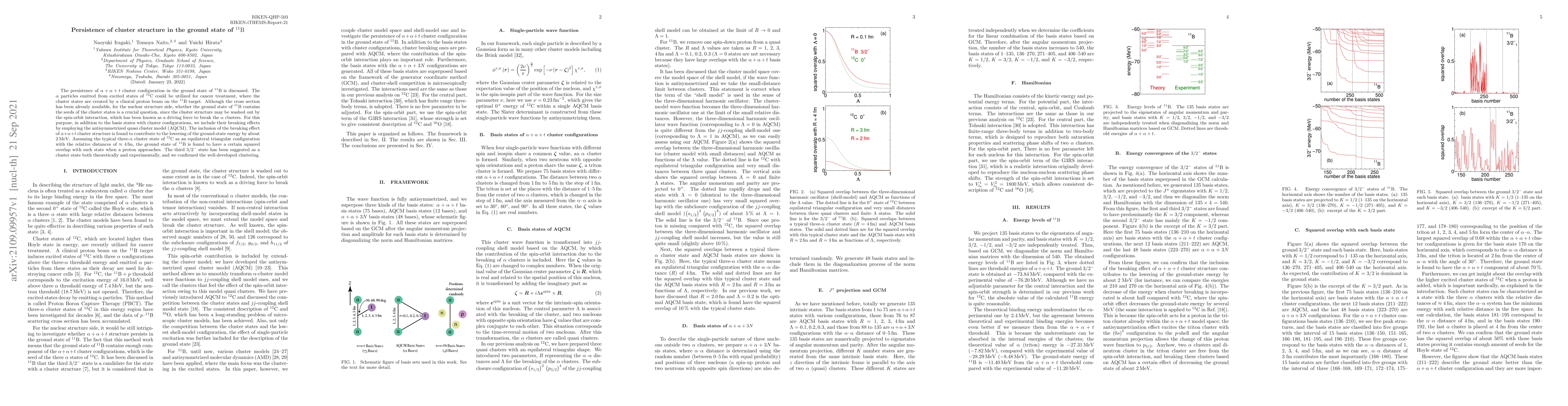 Thumbnail for Persistence of cluster structure in the ground state of $^{11}$B