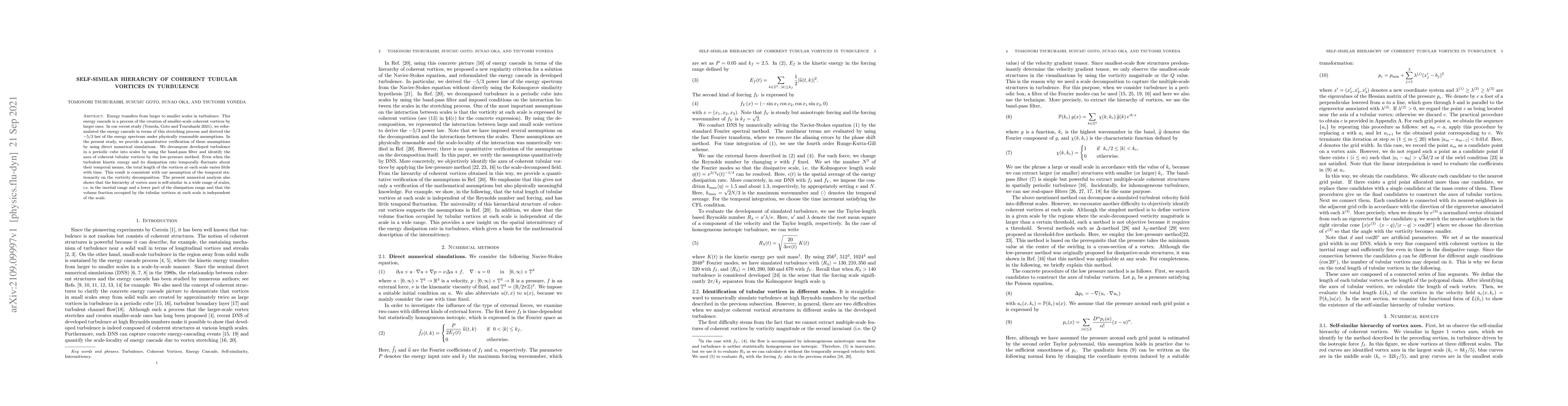 Thumbnail for Self-similar hierarchy of coherent tubular vortices in turbulence