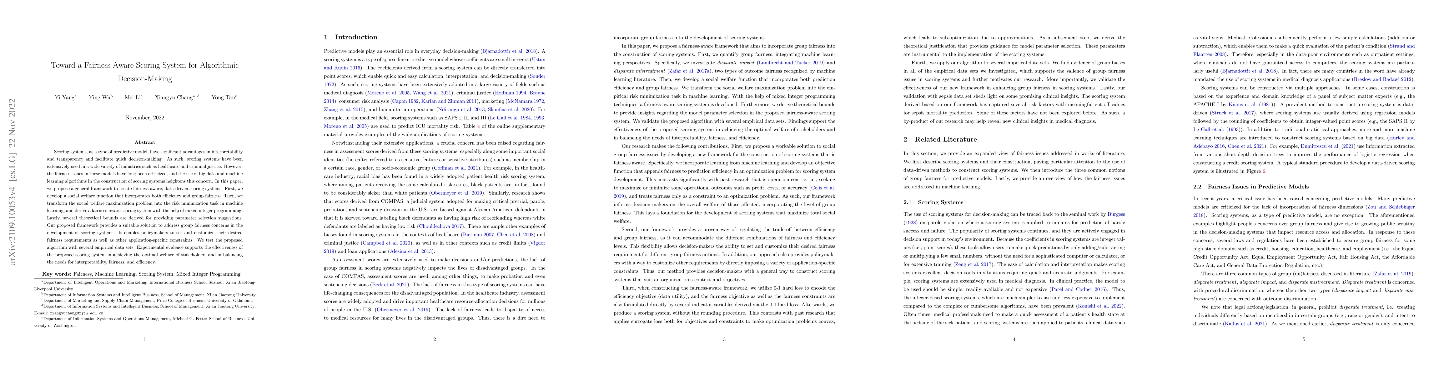 Thumbnail for Toward a Fairness-Aware Scoring System for Algorithmic Decision-Making