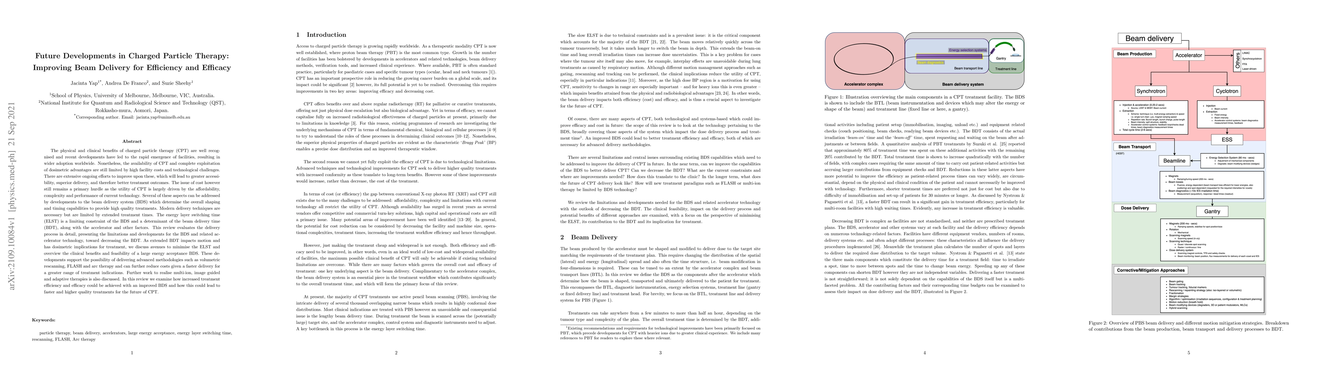Thumbnail for Future Developments in Charged Particle Therapy: Improving Beam Delivery
  for Efficiency and Efficacy