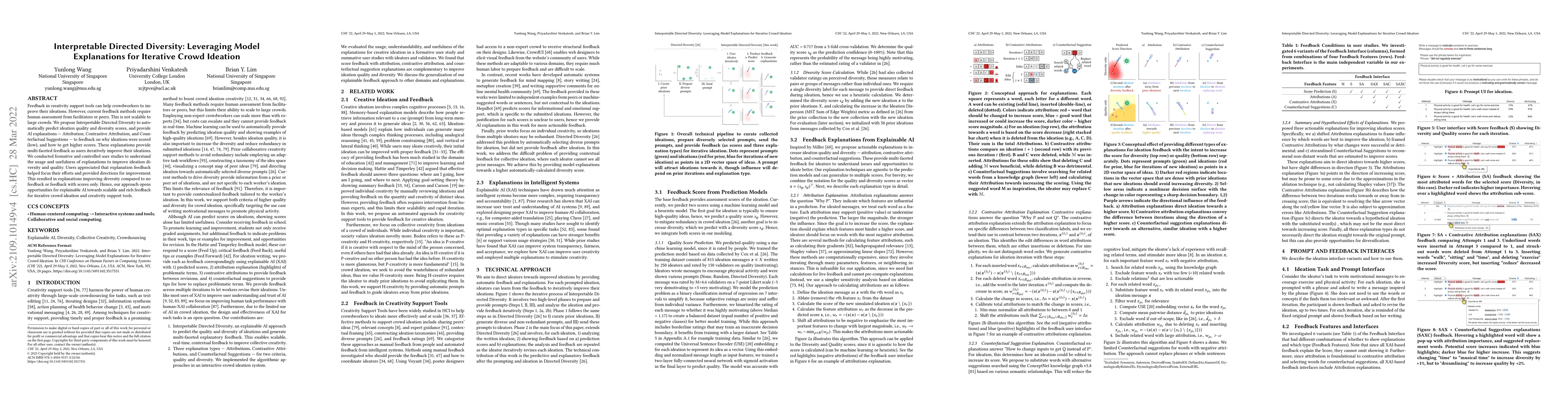 Thumbnail for Interpretable Directed Diversity: Leveraging Model Explanations for
  Iterative Crowd Ideation