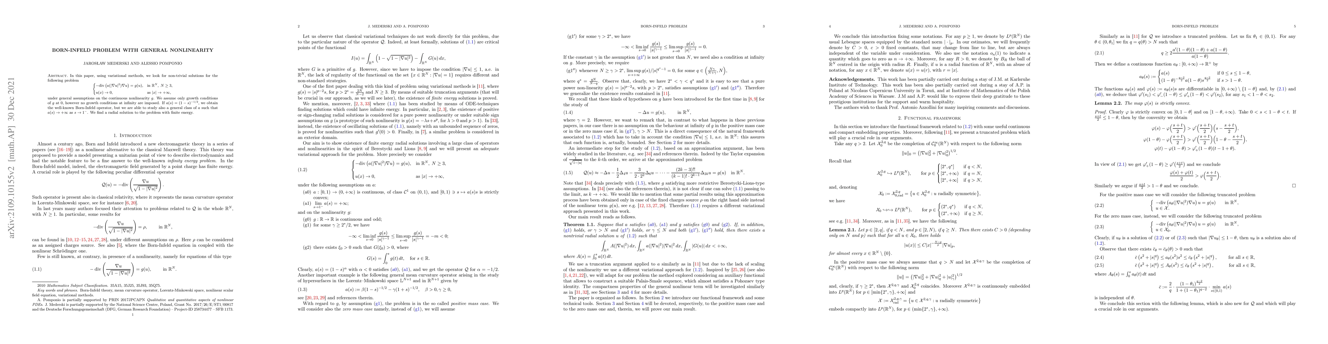 Thumbnail for Born-Infeld problem with general nonlinearity
