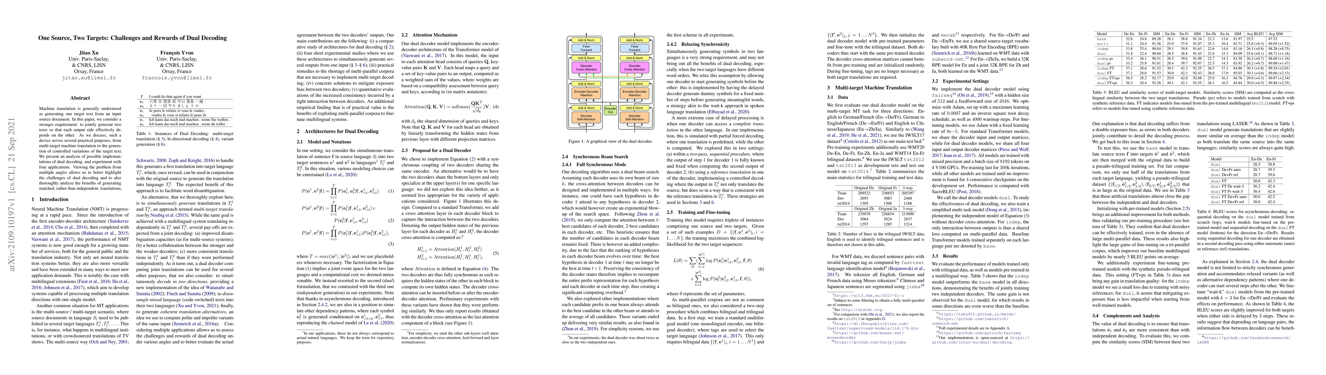 Thumbnail for One Source, Two Targets: Challenges and Rewards of Dual Decoding