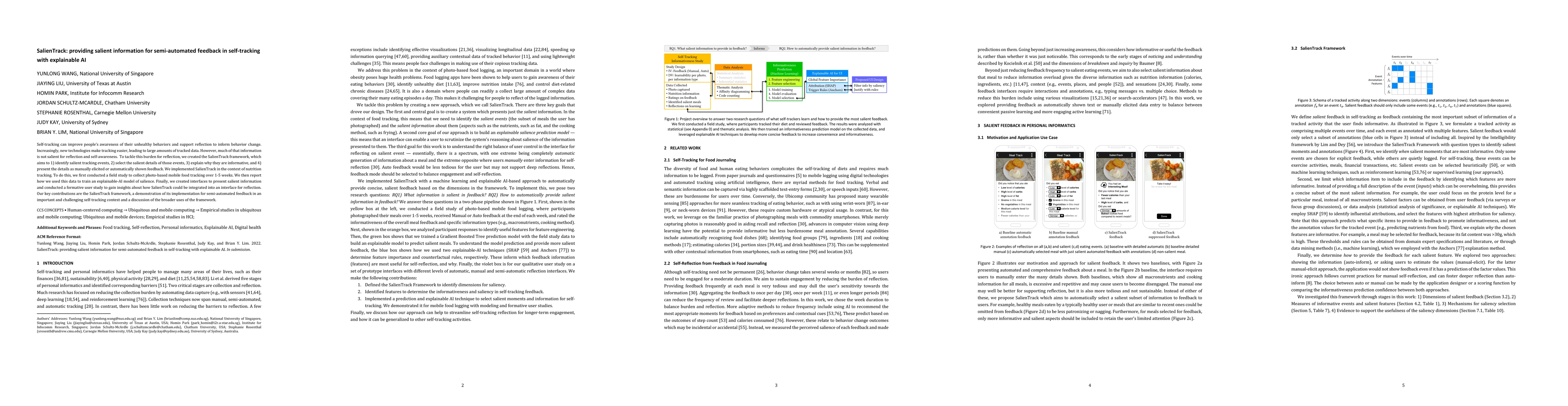 Thumbnail for SalienTrack: providing salient information for semi-automated
  self-tracking feedback with model explanations
