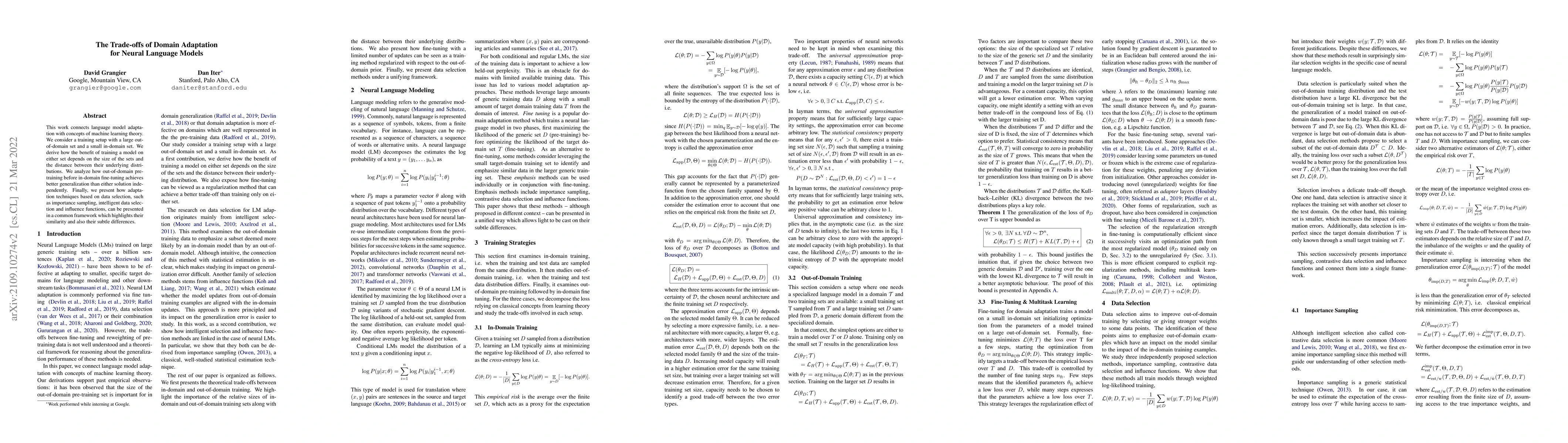Thumbnail for The Trade-offs of Domain Adaptation for Neural Language Models