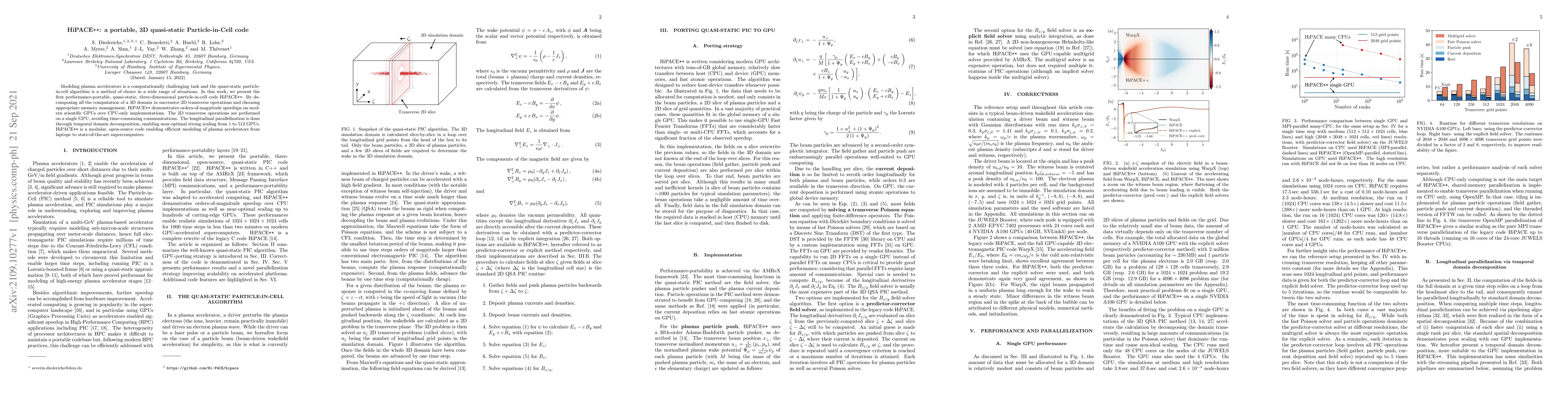 Thumbnail for HiPACE++: a portable, 3D quasi-static Particle-in-Cell code