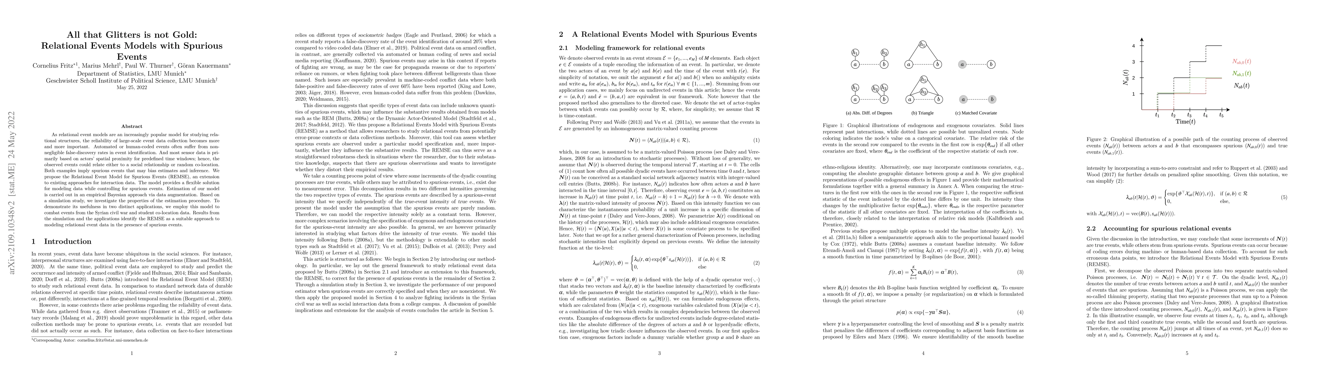 Thumbnail for All that Glitters is not Gold: Relational Events Models with Spurious
  Events