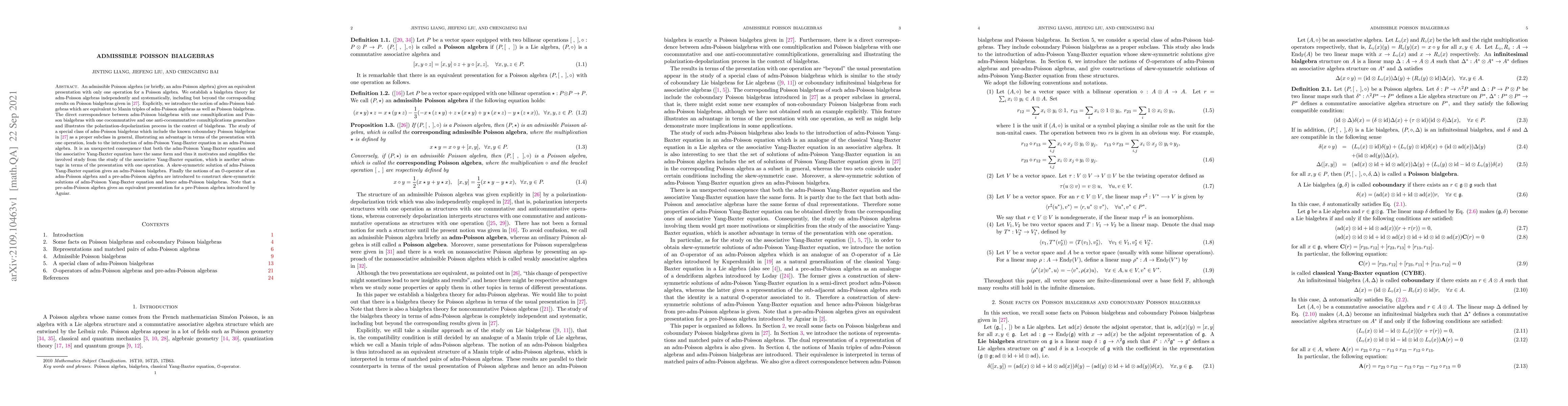 Thumbnail for Admissible Poisson bialgebras
