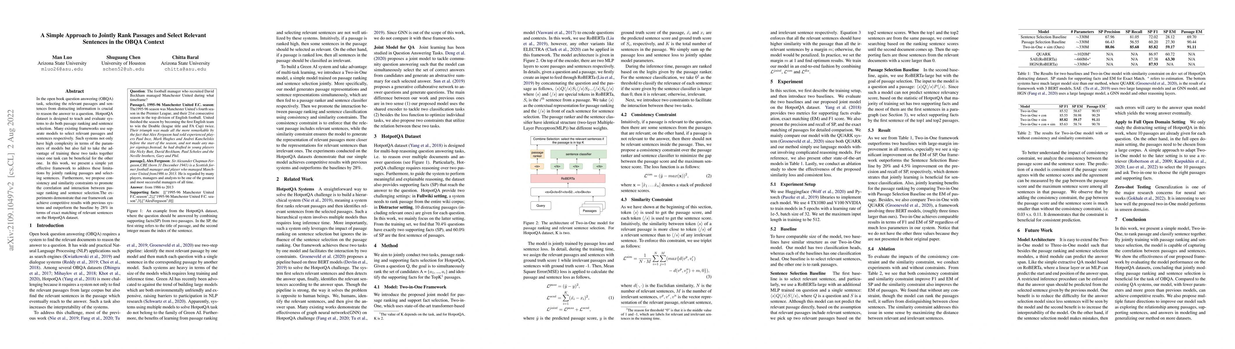 Thumbnail for A Simple Approach to Jointly Rank Passages and Select Relevant Sentences
  in the OBQA Context