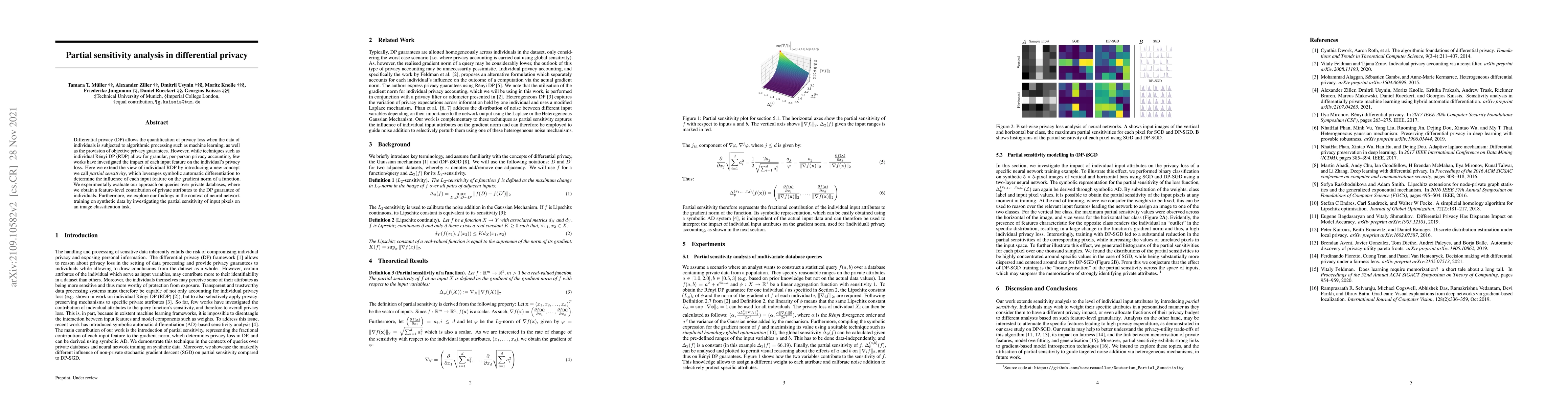 Thumbnail for Partial sensitivity analysis in differential privacy
