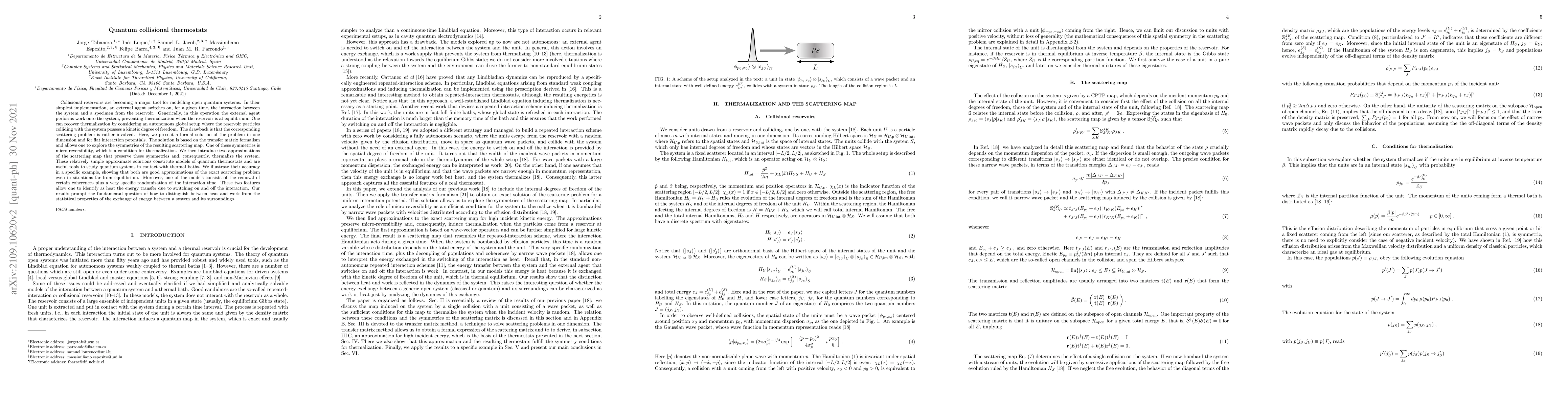 Thumbnail for Quantum collisional thermostats
