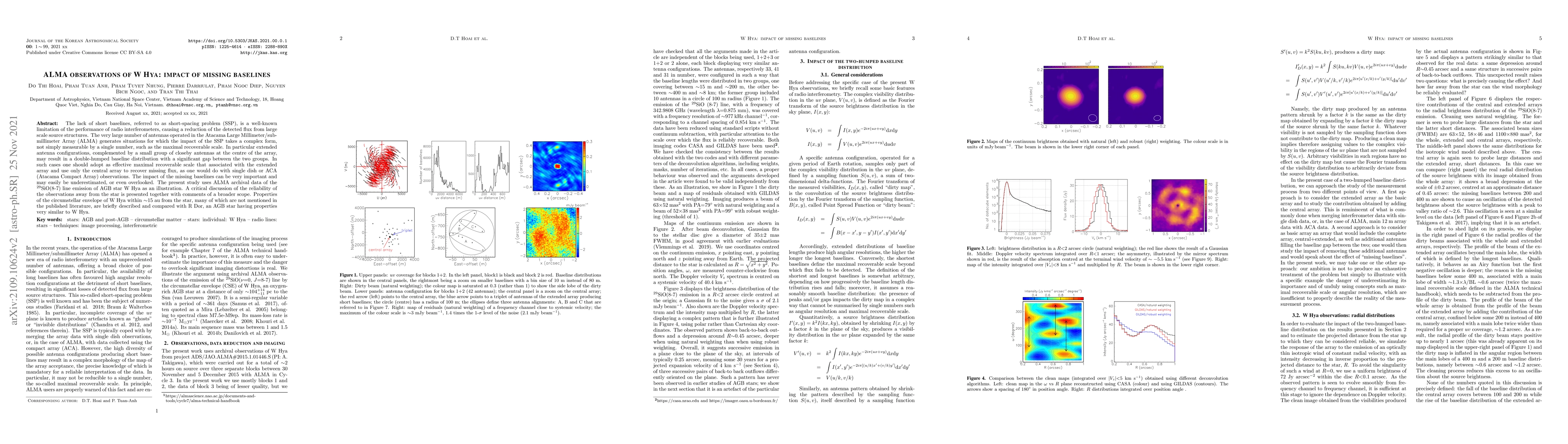 Thumbnail for ALMA Observations of W Hya: Impact of missing baselines
