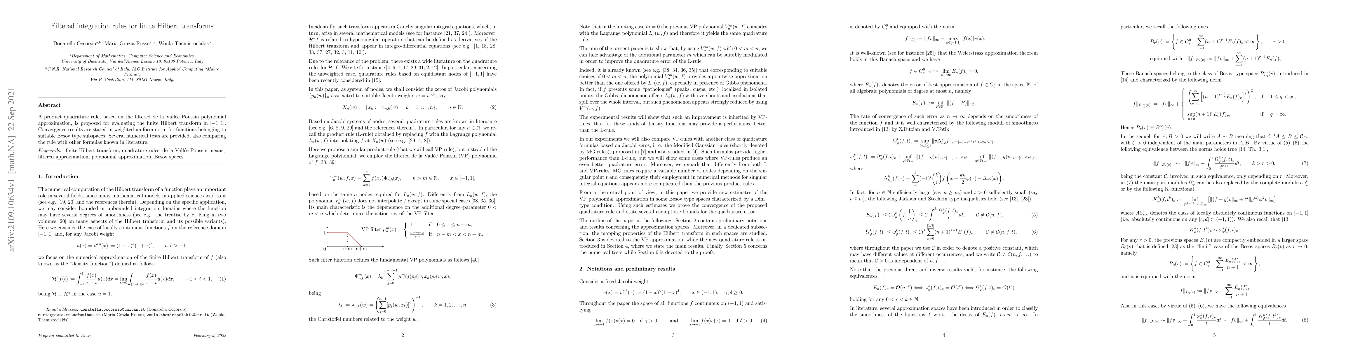 Thumbnail for Filtered integration rules for finite Hilbert transforms