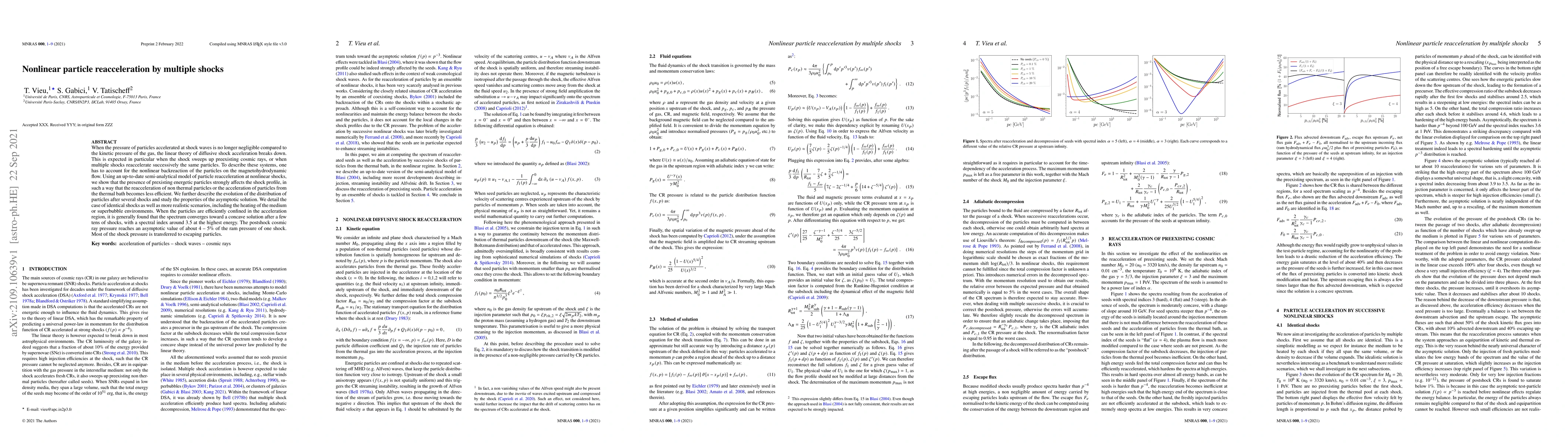 Thumbnail for Nonlinear particle reacceleration by multiple shocks