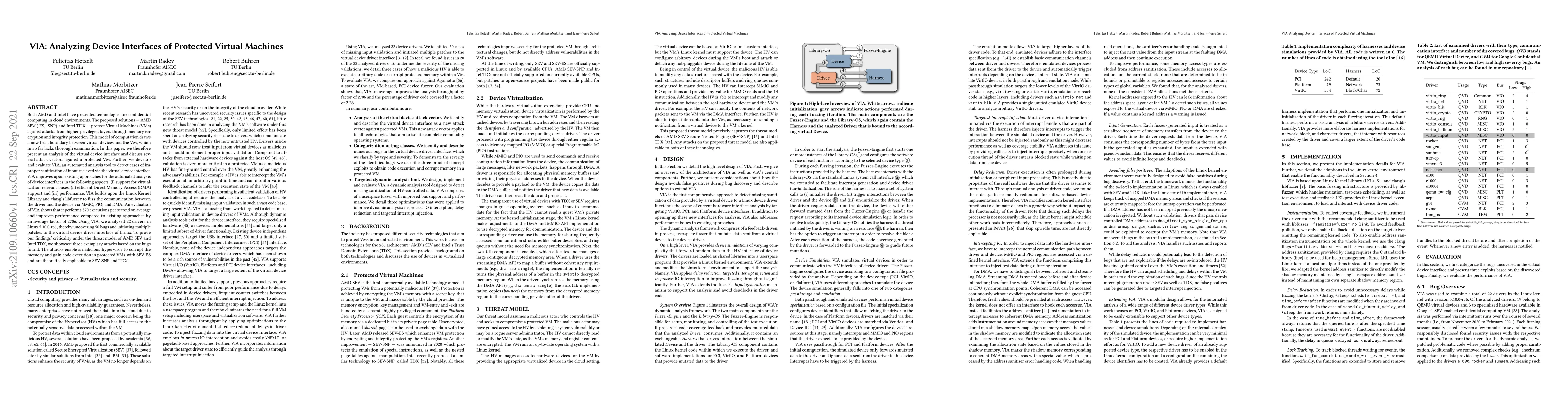 Thumbnail for VIA: Analyzing Device Interfaces of Protected Virtual Machines
