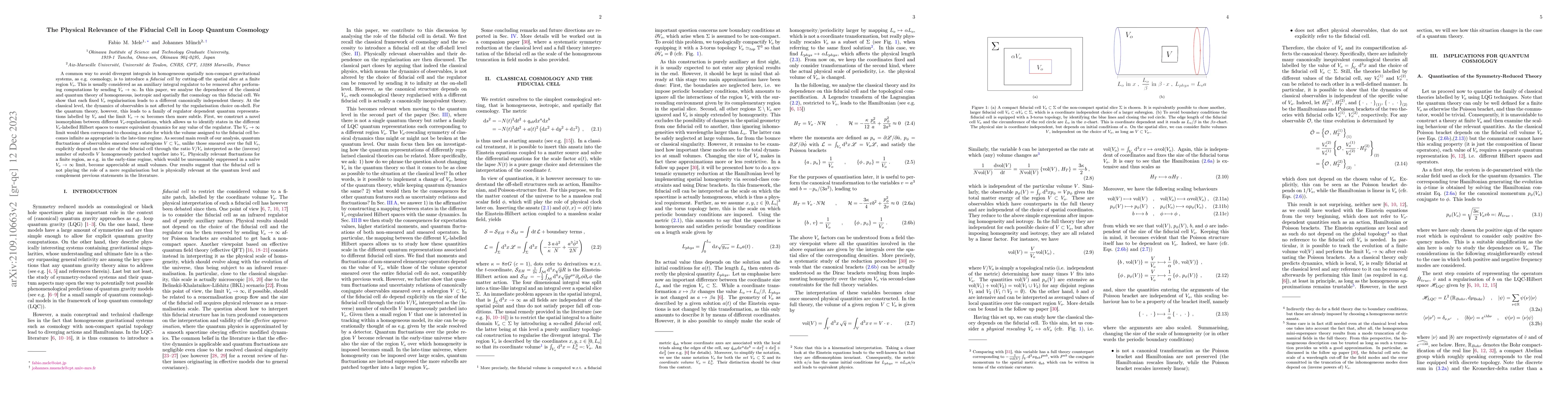 Thumbnail for The Physical Relevance of the Fiducial Cell in Loop Quantum Cosmology
