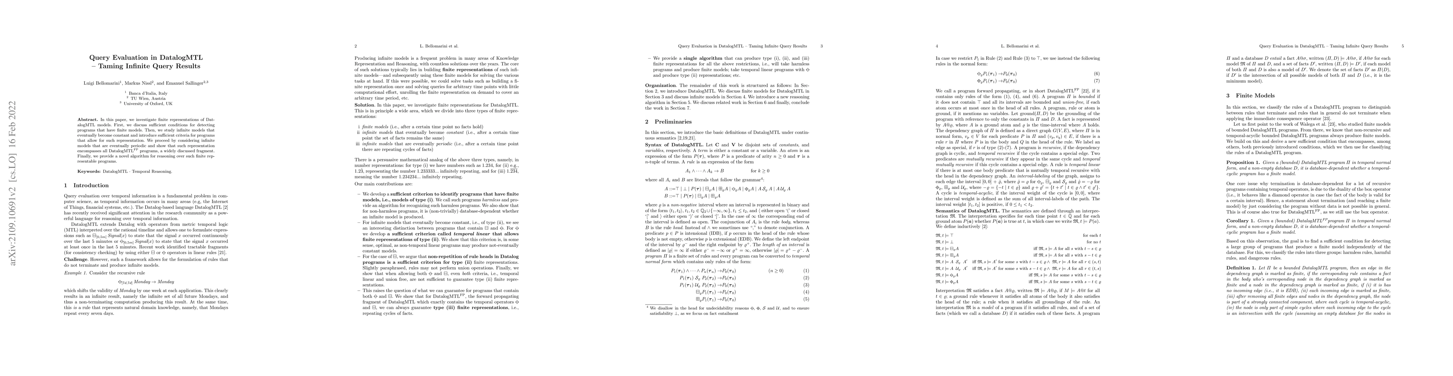 Thumbnail for Query Evaluation in DatalogMTL -- Taming Infinite Query Results