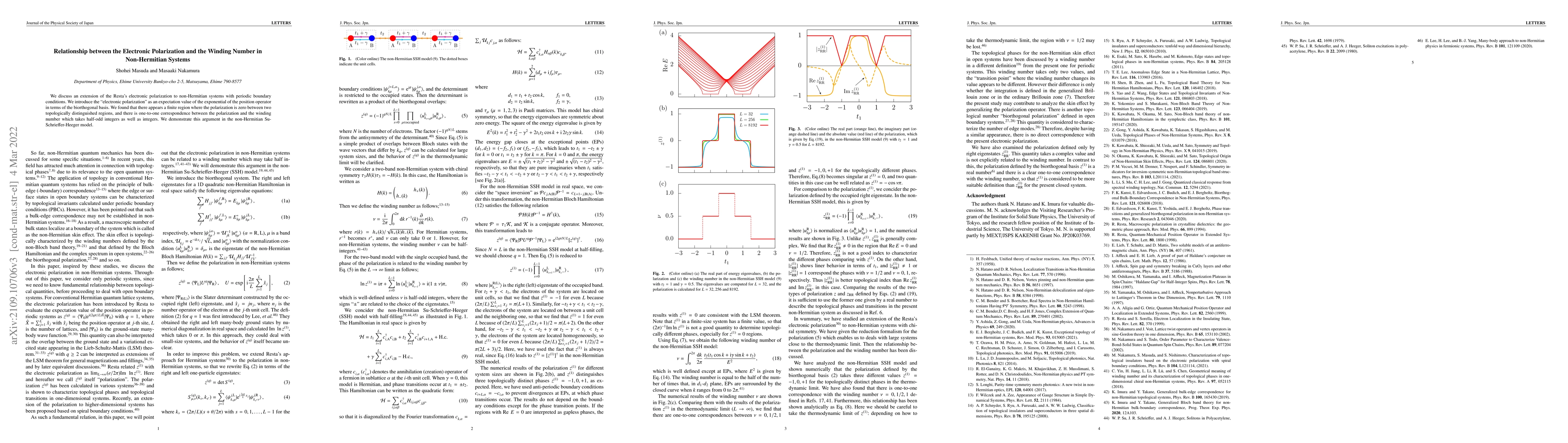 Thumbnail for Relationship between the Electronic Polarization and the Winding Number
  in Non-Hermitian Systems