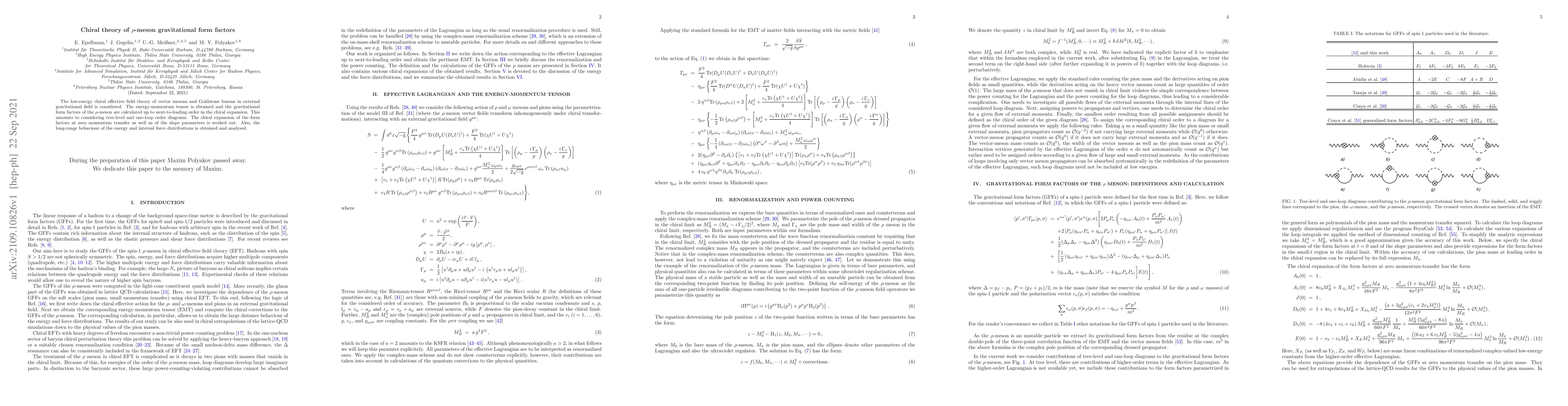Thumbnail for Chiral theory of $\rho$-meson gravitational form factors