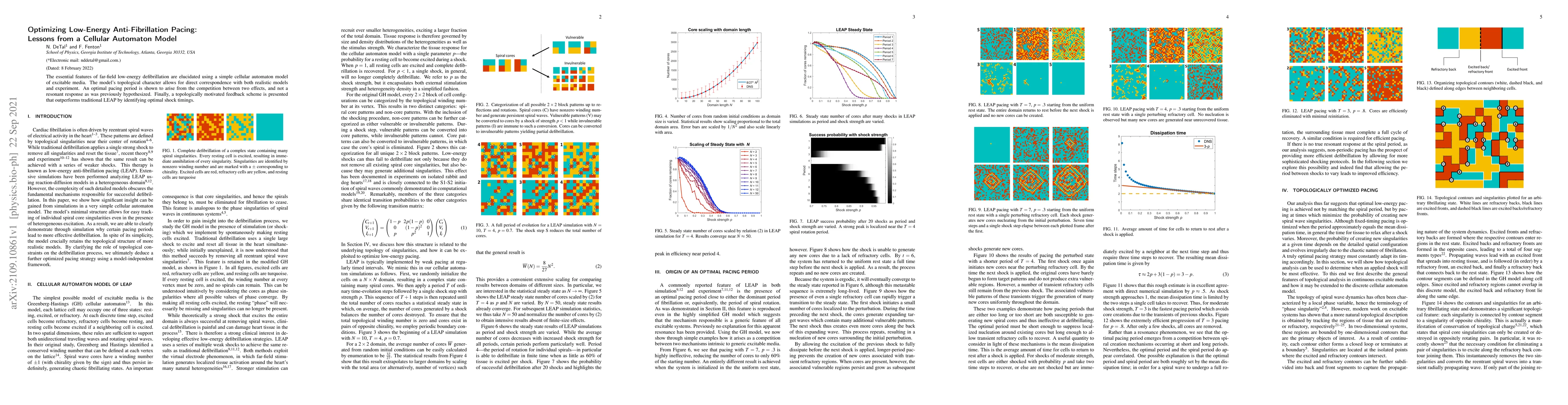 Thumbnail for Optimizing low-energy anti-fibrillation pacing: Lessons from a cellular
  automaton model