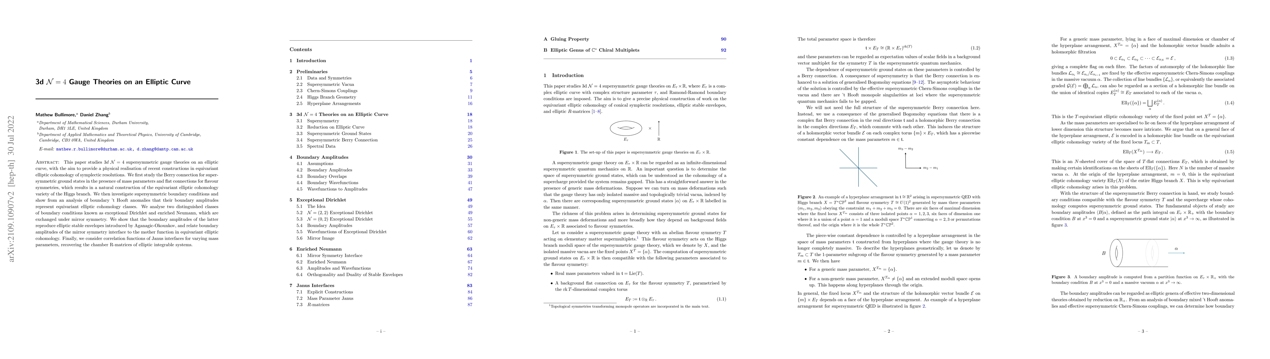 Thumbnail for 3d $\mathcal{N}=4$ Gauge Theories on an Elliptic Curve