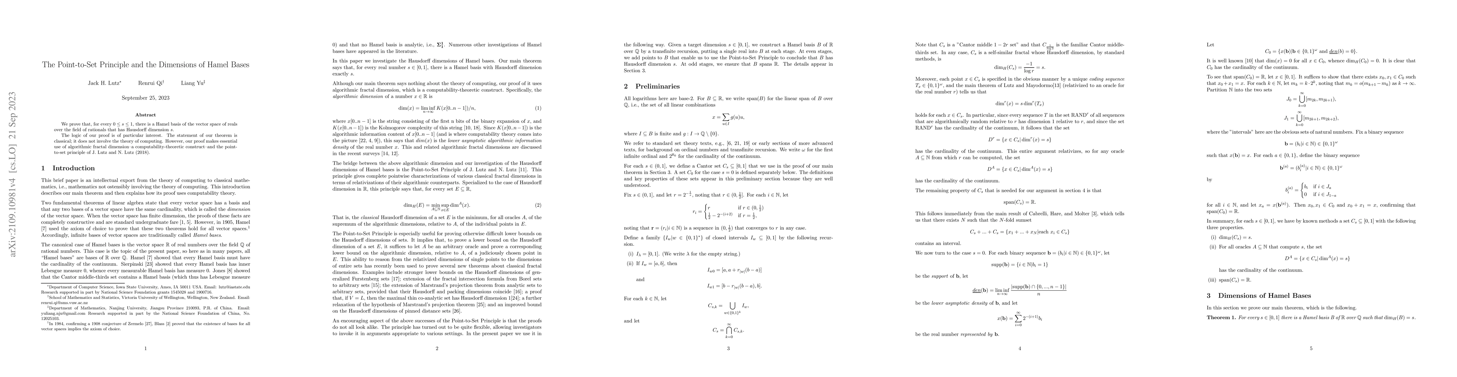 Thumbnail for The Point-to-Set Principle and the Dimensions of Hamel Bases
