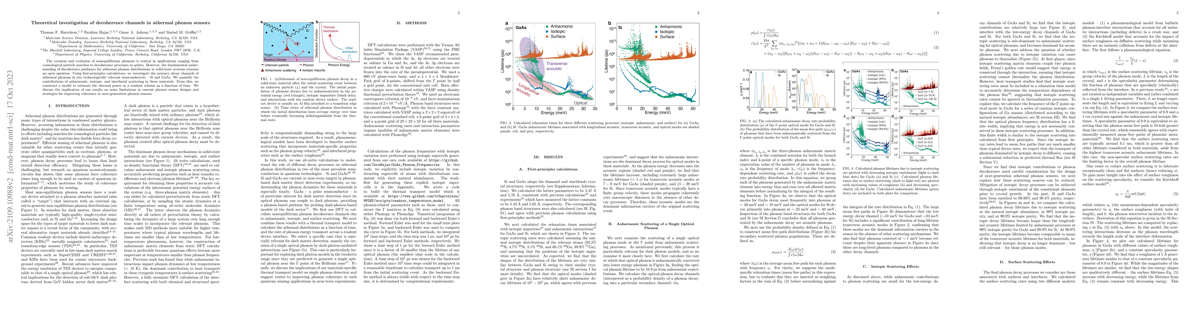 Thumbnail for Theoretical investigation of decoherence channels in athermal phonon
  sensors