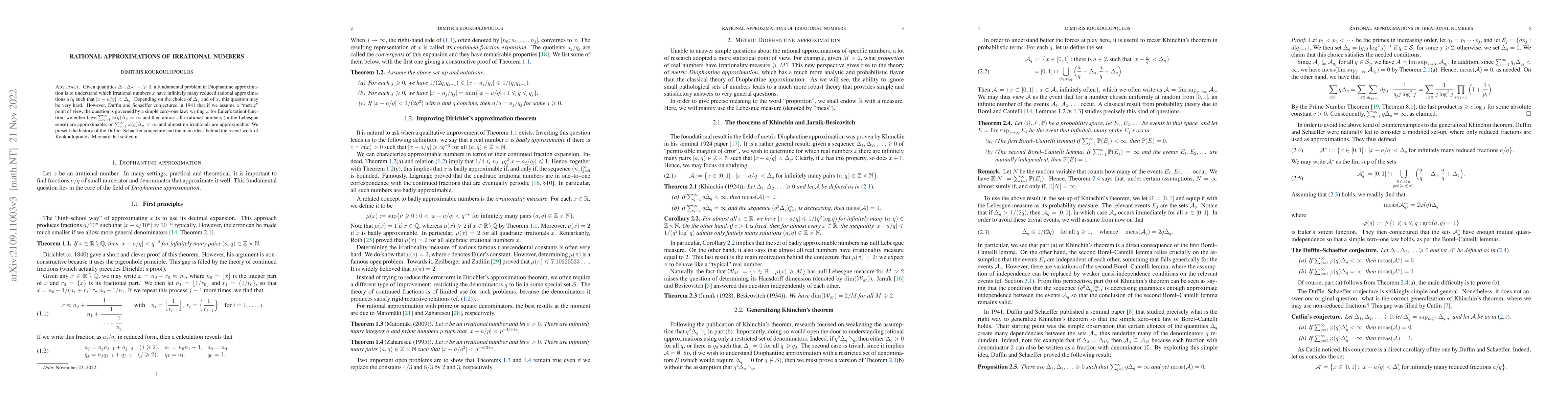 Thumbnail for Rational approximations of irrational numbers