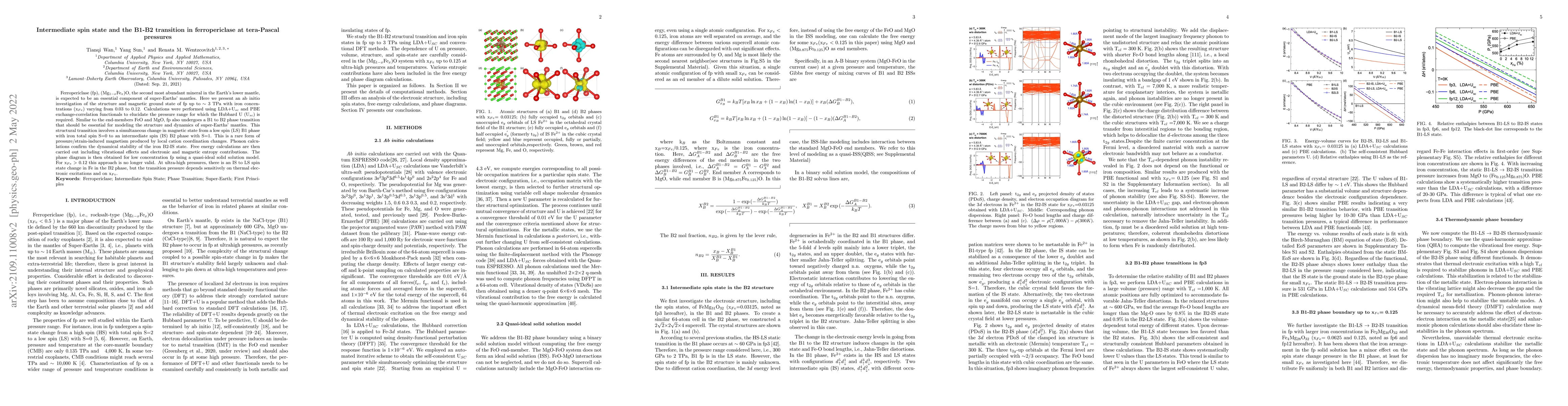Thumbnail for Intermediate spin state and the B1-B2 transition in ferropericlase at
  tera-Pascal pressures