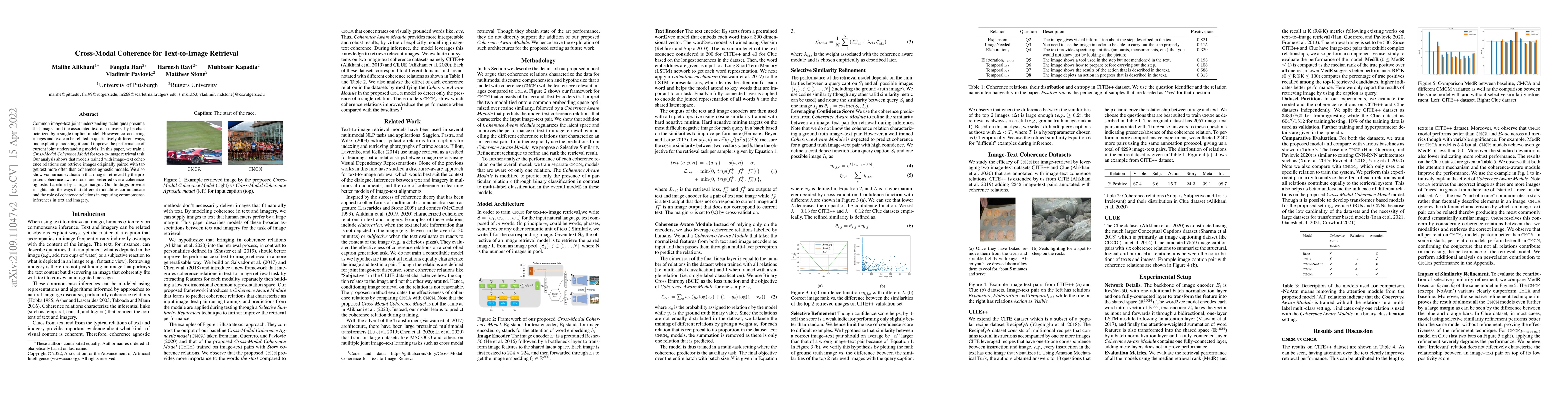 Thumbnail for Cross-Modal Coherence for Text-to-Image Retrieval