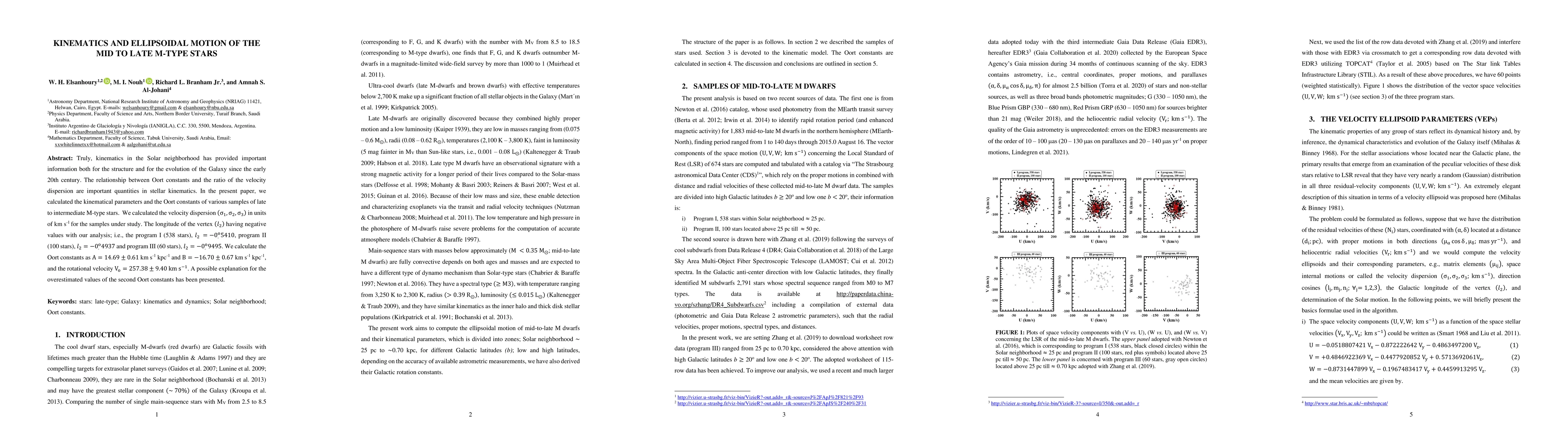 Thumbnail for Kinematics And Ellipsoidal Motion Of The Mid To Late M-Type Stars