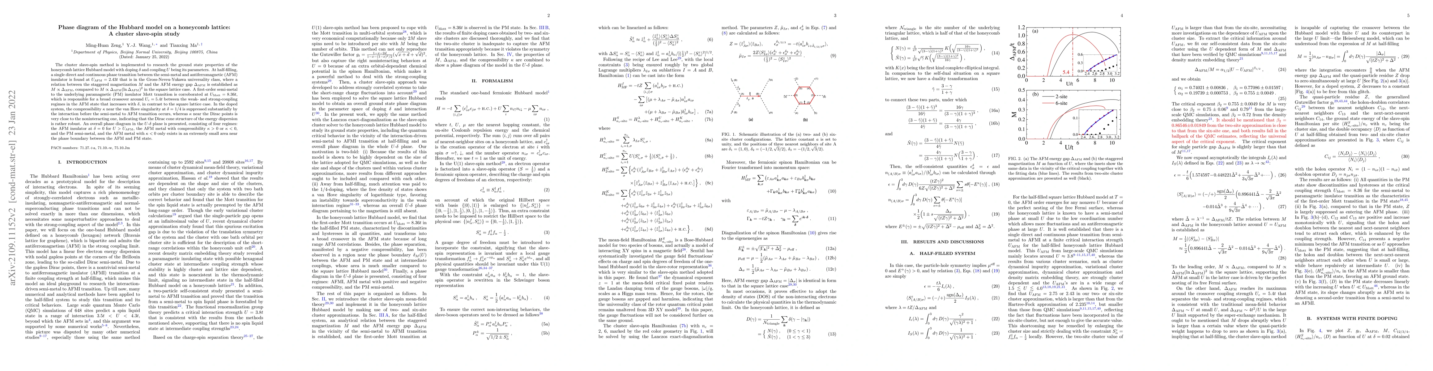 Thumbnail for Phase diagram of the Hubbard model on a honeycomb lattice: A cluster
  slave-spin study
