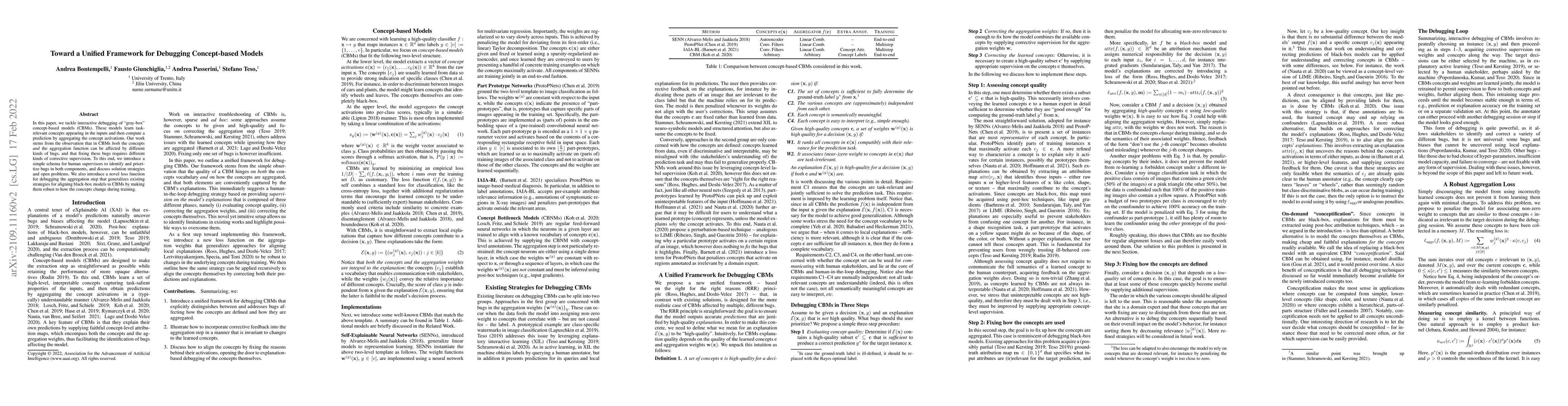 Thumbnail for Toward a Unified Framework for Debugging Concept-based Models