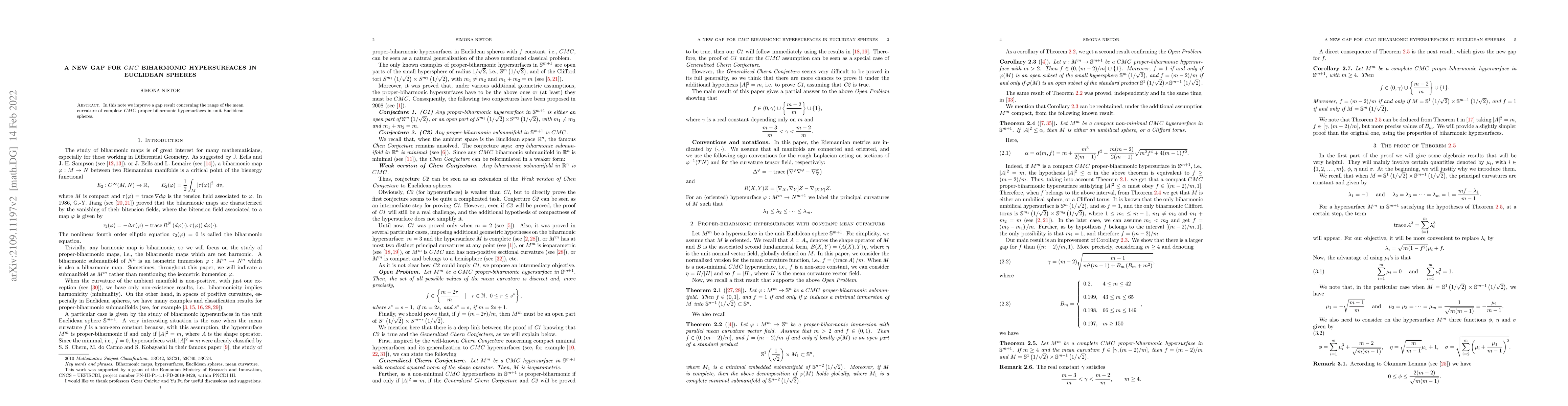 Thumbnail for A new gap for $CMC$ biharmonic hypersurfaces in Euclidean spheres