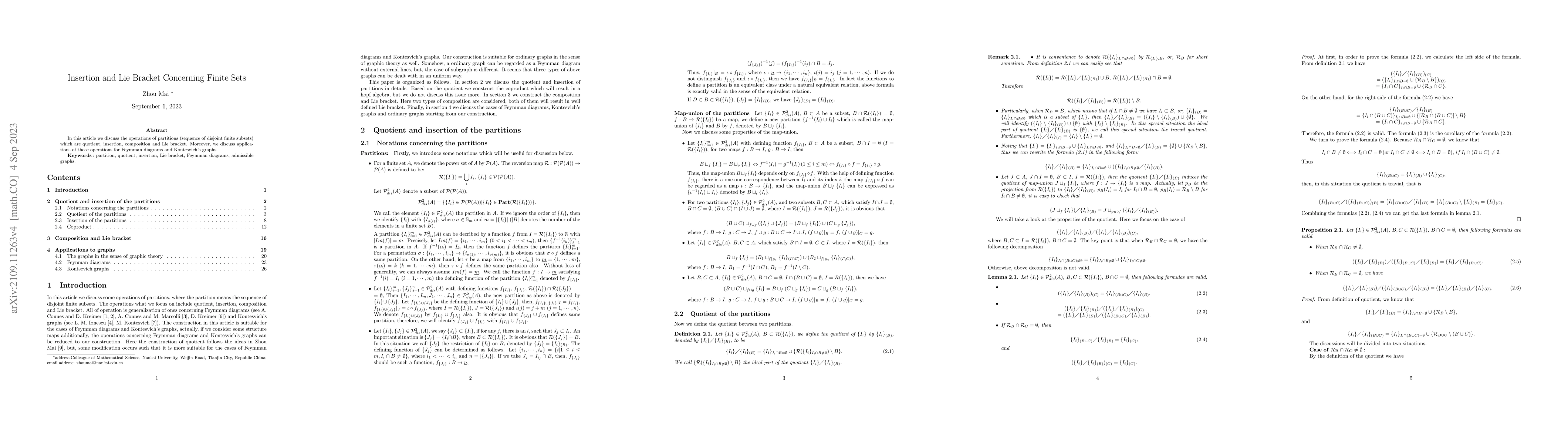 Thumbnail for Insertion and Lie Bracket Concerning Finite Sets