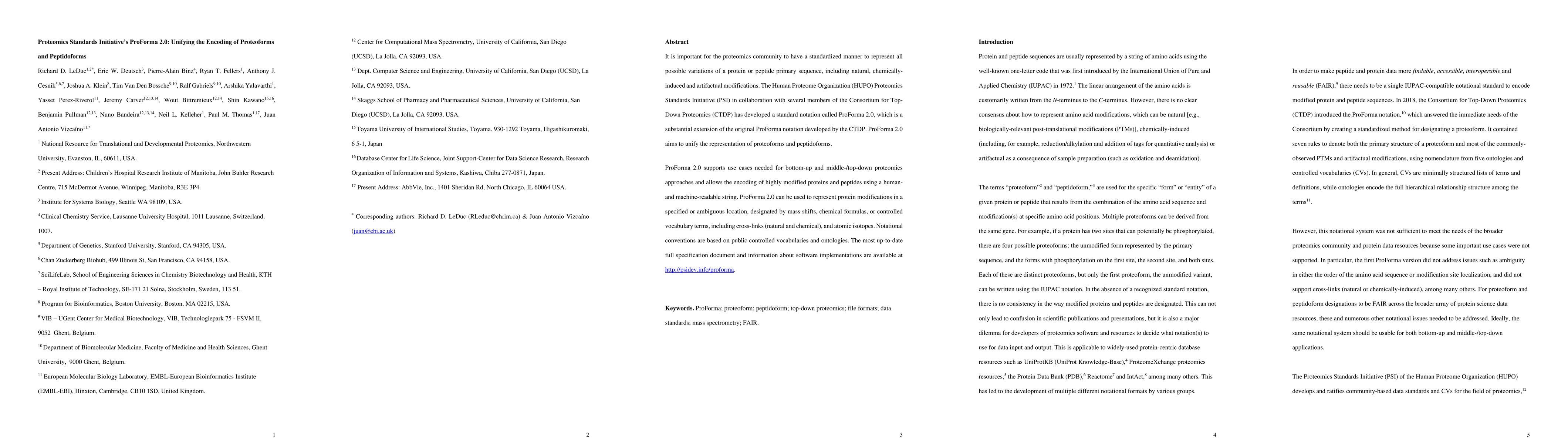 Thumbnail for Proteomics Standards Initiatives ProForma 2.0 Unifying the encoding of
  Proteoforms and Peptidoforms