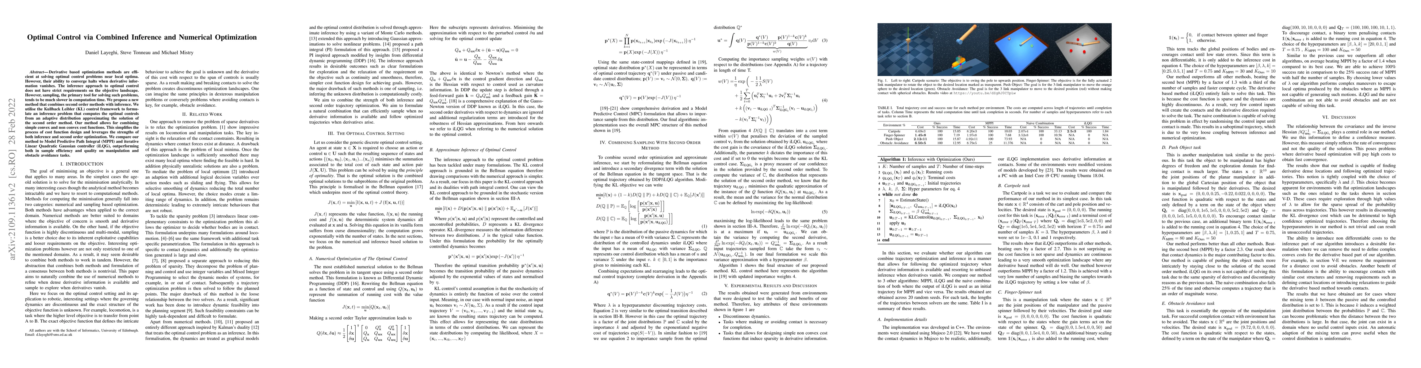 Thumbnail for Optimal Control via Combined Inference and Numerical Optimization