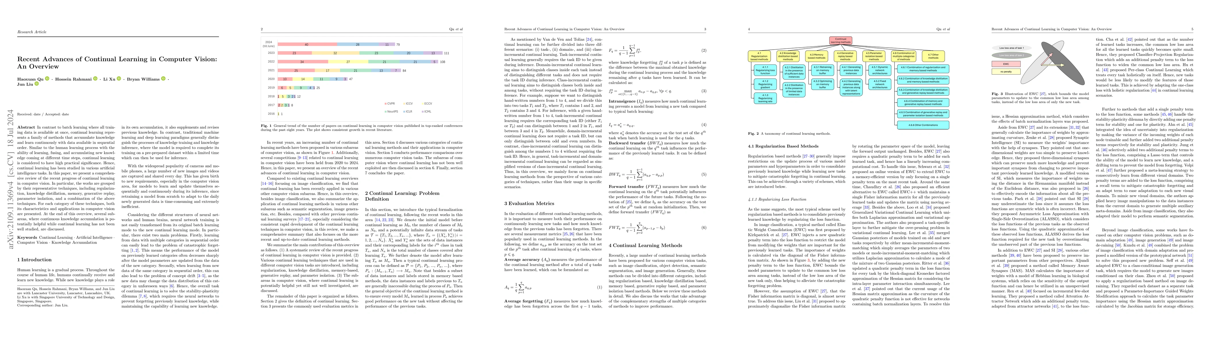 Thumbnail for Recent Advances of Continual Learning in Computer Vision: An Overview