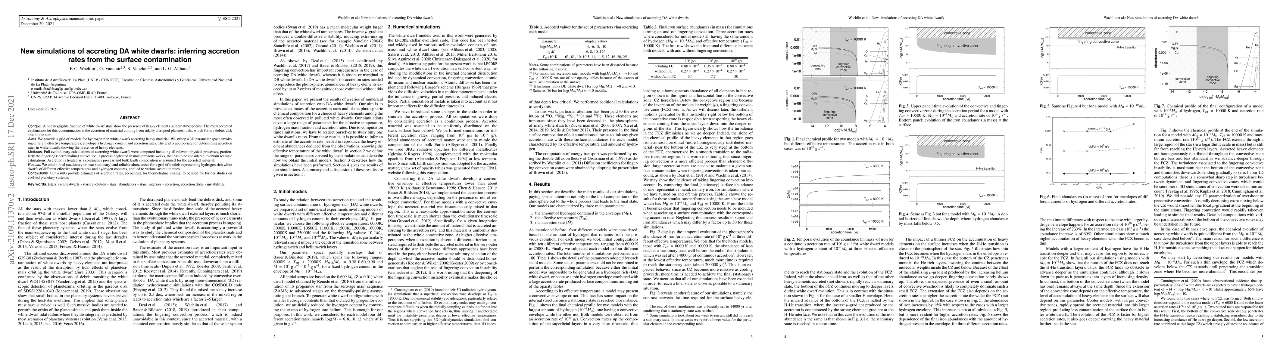 Thumbnail for New simulations of accreting DA white dwarfs: inferring accretion rates
  from the surface contamination