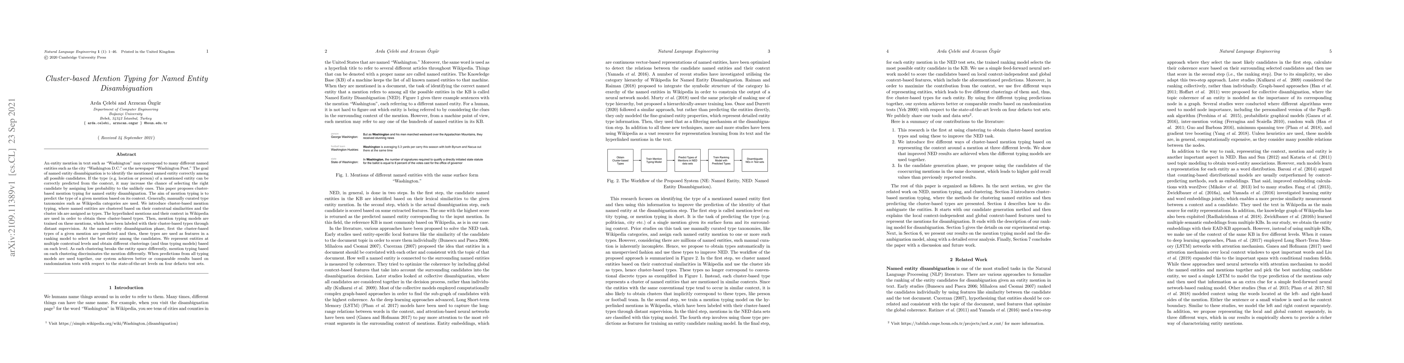 Thumbnail for Cluster-based Mention Typing for Named Entity Disambiguation