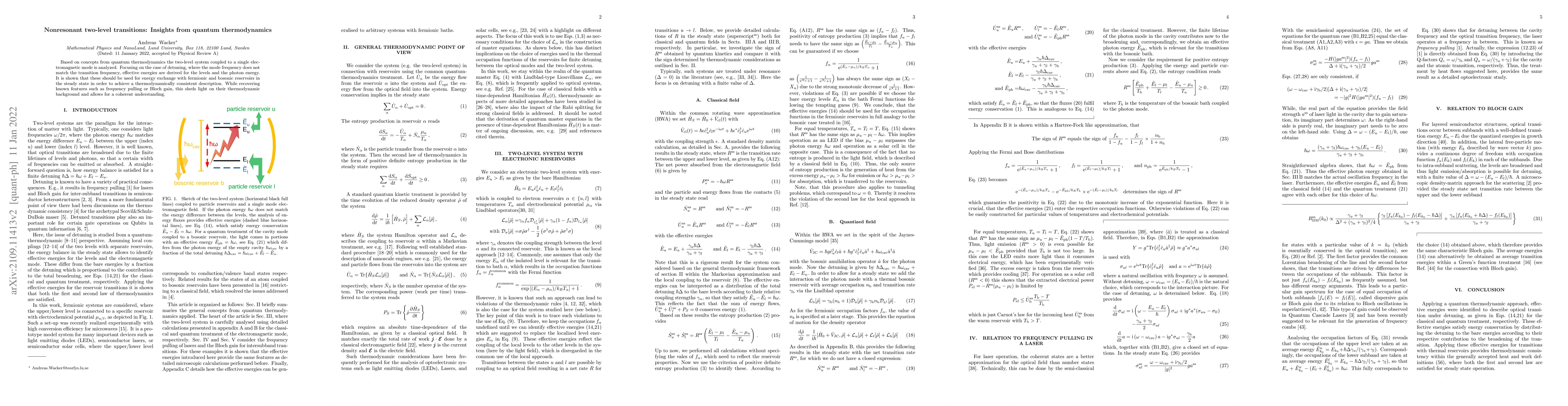 Thumbnail for Nonresonant two-level transitions: Lessons from quantum thermodynamics