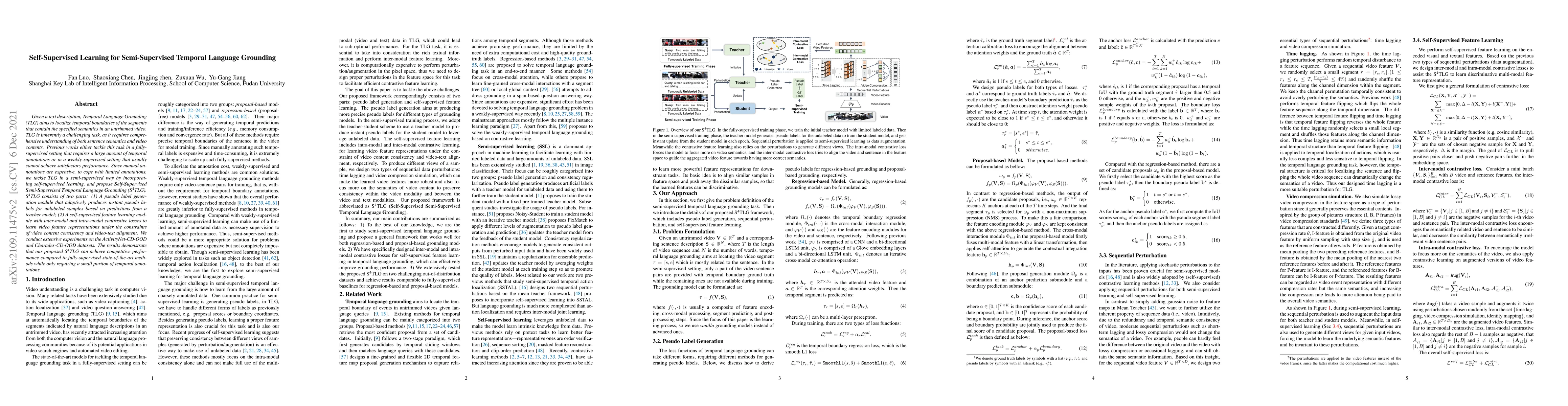 Thumbnail for Self-supervised Learning for Semi-supervised Temporal Language Grounding
