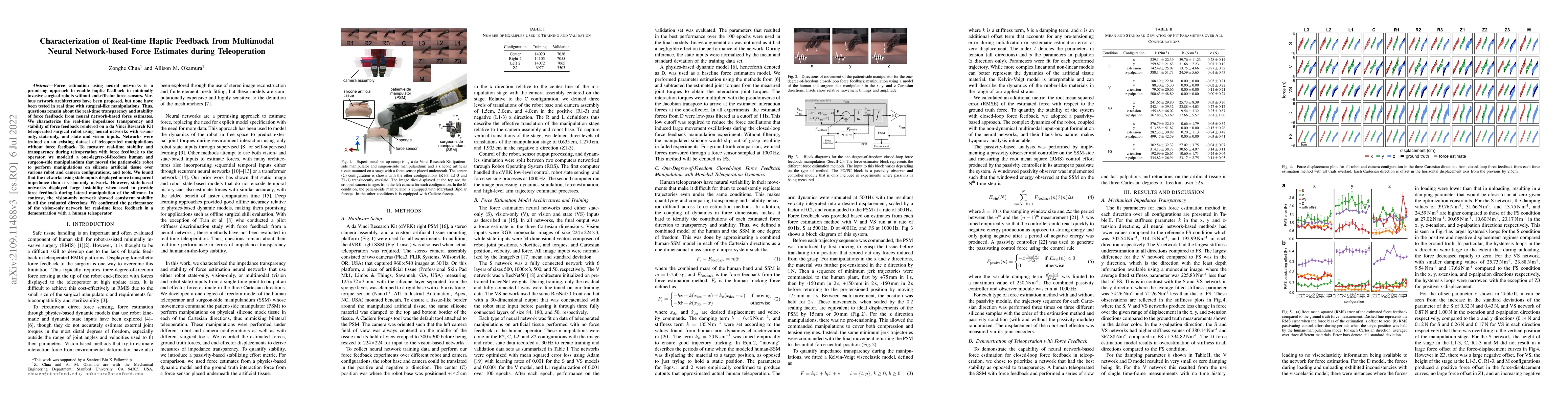 Thumbnail for Characterization of Real-time Haptic Feedback from Multimodal Neural
  Network-based Force Estimates during Teleoperation
