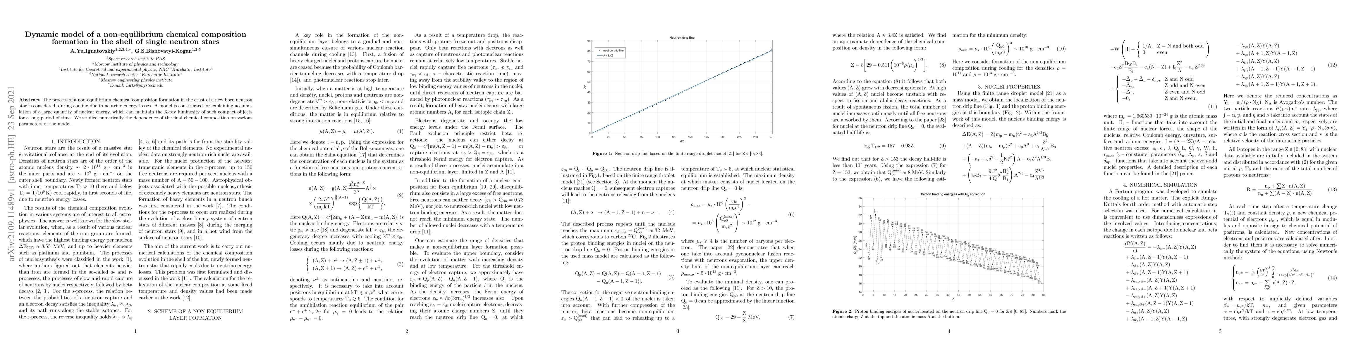 Thumbnail for Dynamic model of a non-equilibrium chemical composition formation in the
  shell of single neutron stars