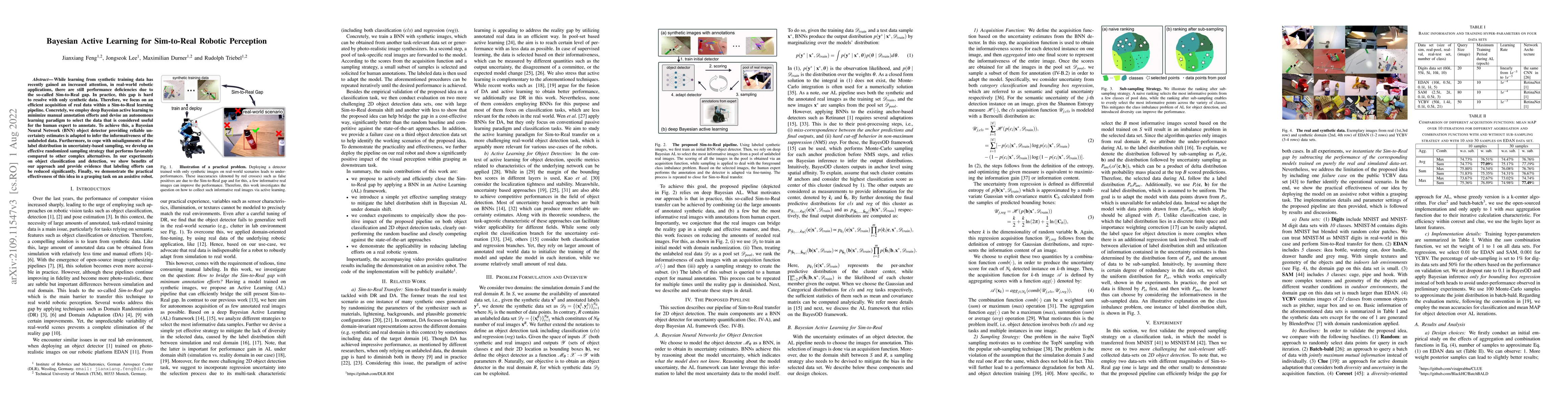 Thumbnail for Bayesian Active Learning for Sim-to-Real Robotic Perception
