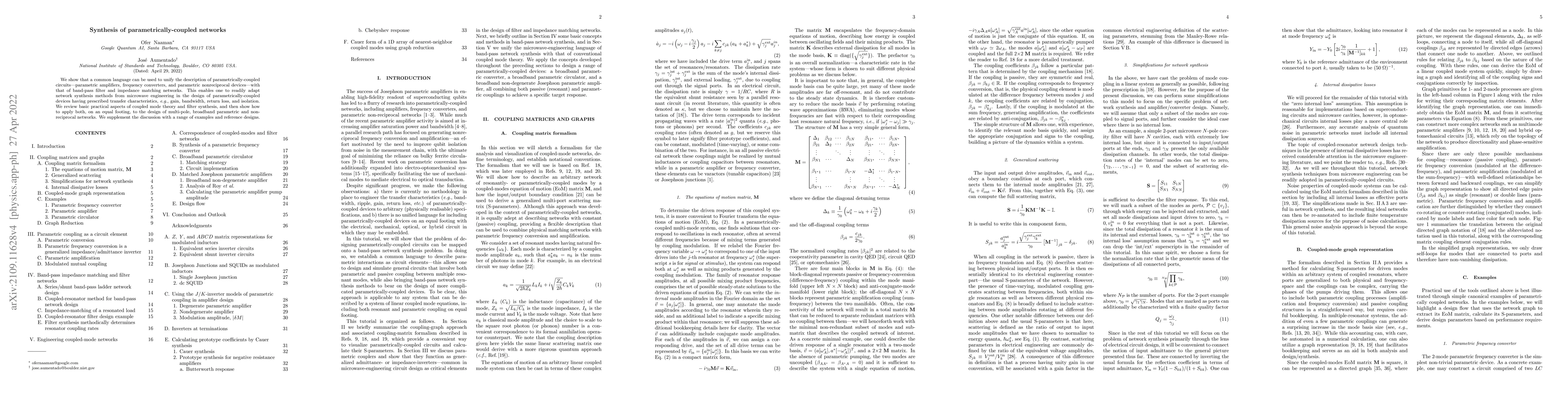 Thumbnail for Synthesis of parametrically-coupled networks