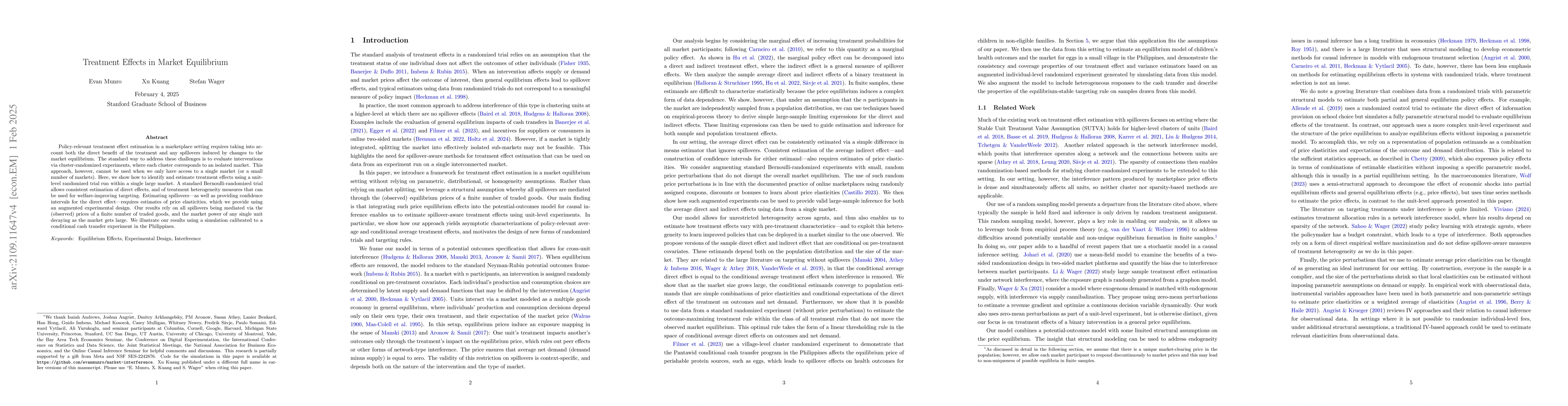 Thumbnail for Treatment Effects in Market Equilibrium