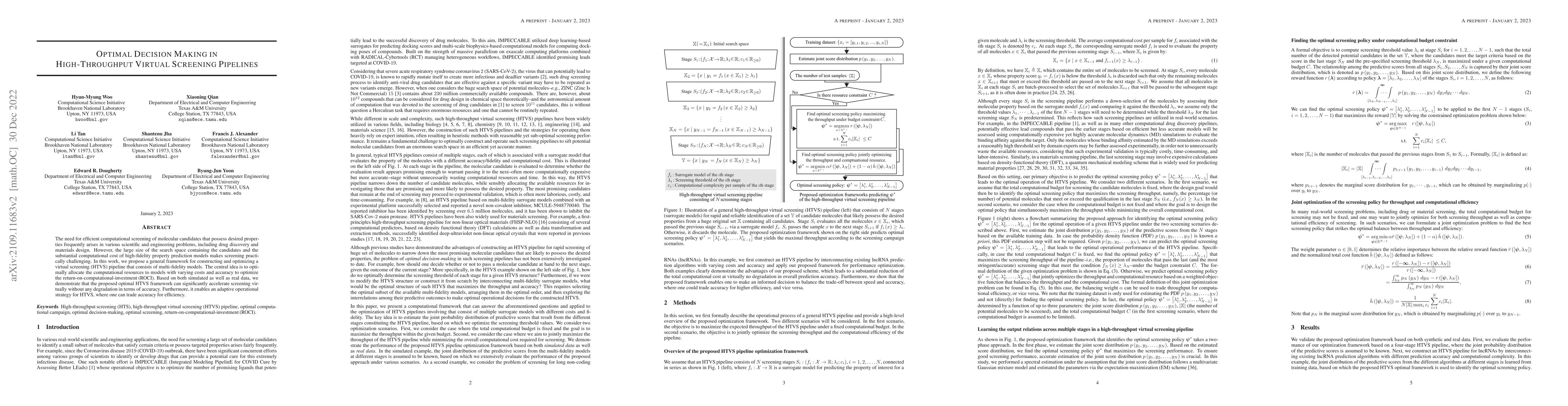 Thumbnail for Optimal Decision Making in High-Throughput Virtual Screening Pipelines