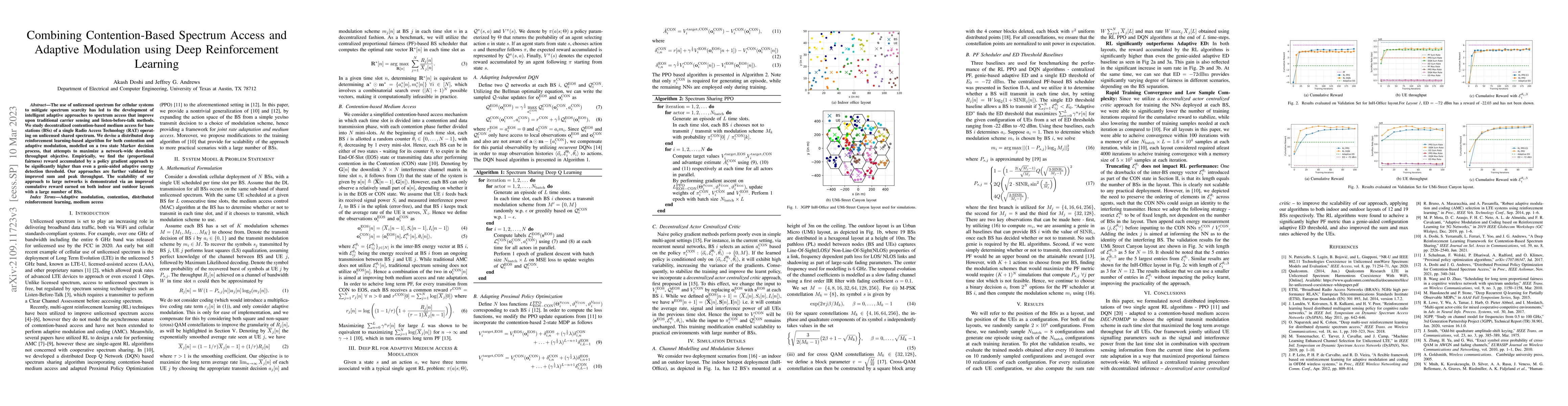Thumbnail for Combining Contention-Based Spectrum Access and Adaptive Modulation using
  Deep Reinforcement Learning