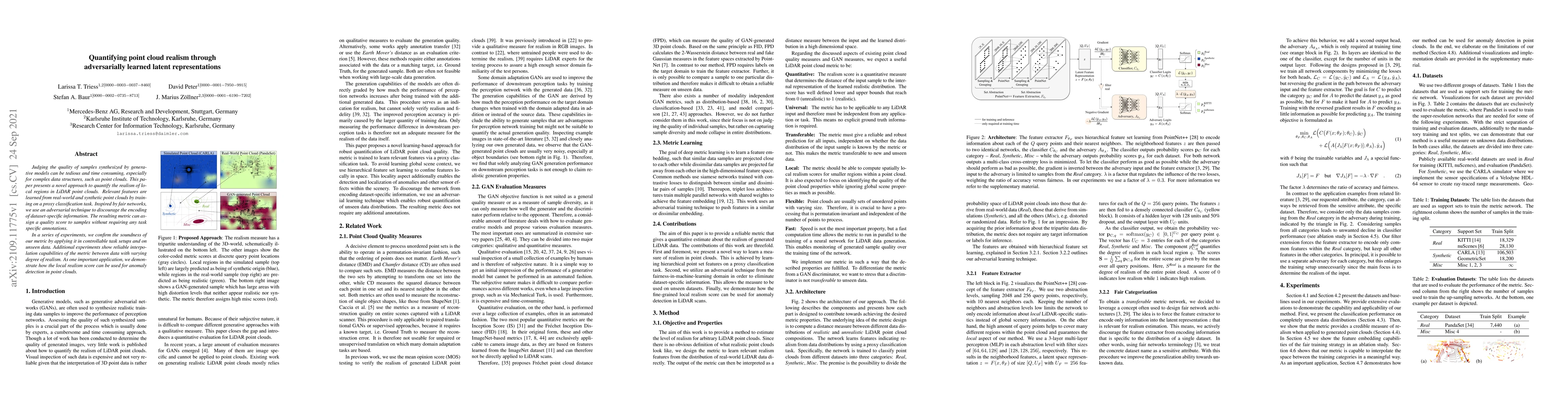 Thumbnail for Quantifying point cloud realism through adversarially learned latent
  representations